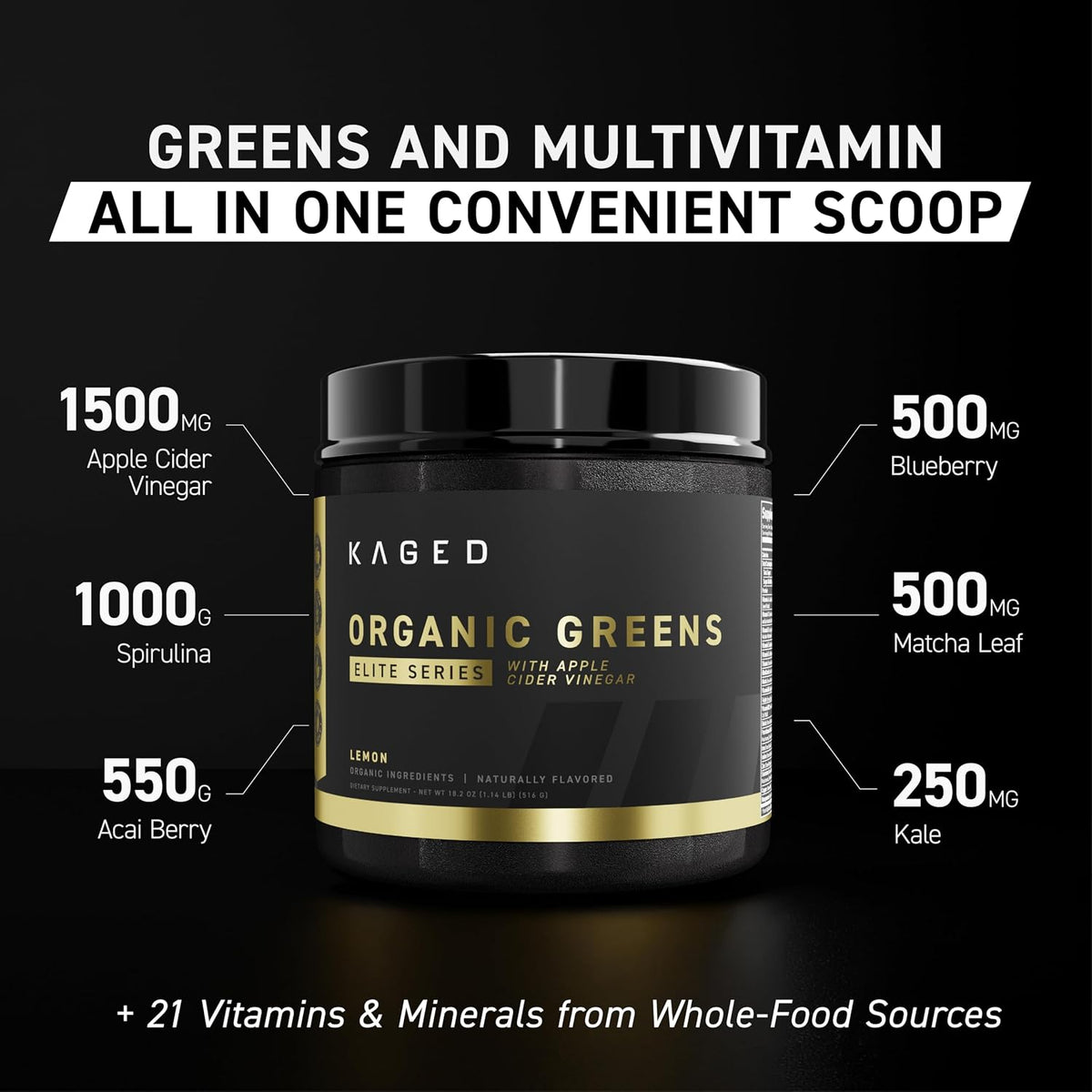 Kaged Organic Greens Elite - Superfood – Athletes and Active Individuals: Increased physical demands raise the – Image 2