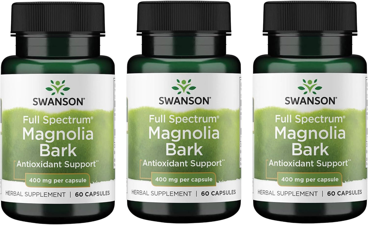 Swanson Magnolia Bark 400mg Capsules - 3 Pack - görsel 1