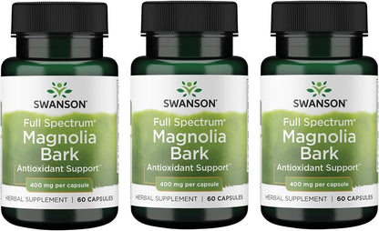 Swanson Magnolia Bark 400mg Capsules - 3 Pack