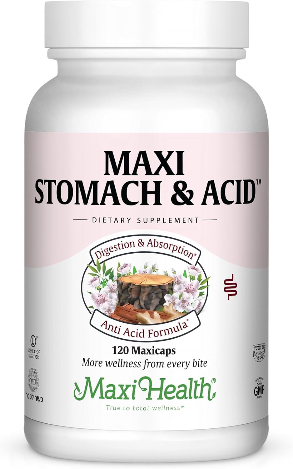 Maxi Health Stomach Soothe – Full Spectrum Acid Soothe Formula – 120 Capsules - görsel 1