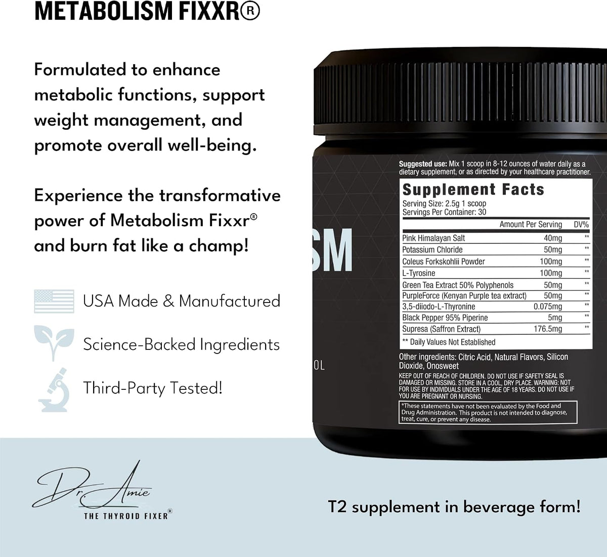 Fixxr Metabolism support by Dr. Amie – Orange Crush Flavour (30 Servings) - görsel 2