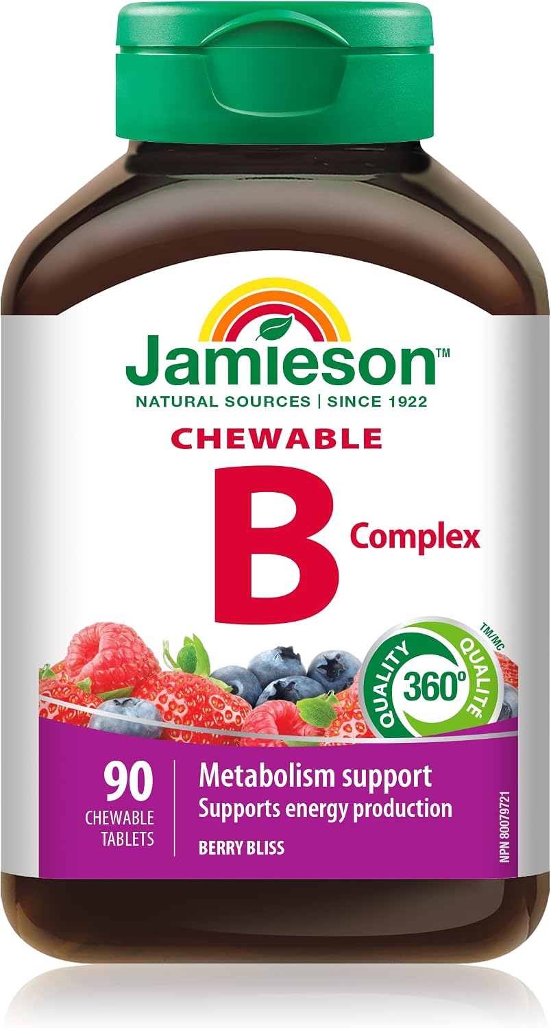 Jamieson Delicious Chewable Formula B Complex Berry Bliss 90 Tablets - görsel 1