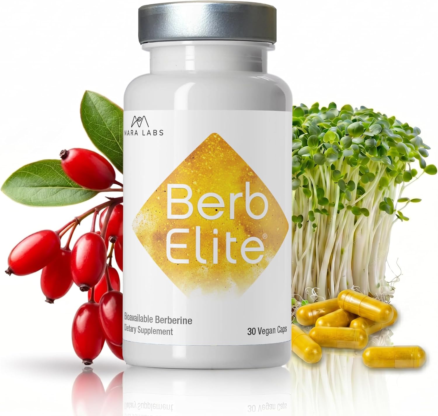 Mara Labs BerbElite | 350mg Berberine HCL & Broccoli Seed Complex | 120 Vegan Capsules - görsel 10
