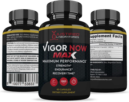 (5 Pack) Vigour Now Max 1600mg All Natural Advanced Men's Health Formula 300 Capsules