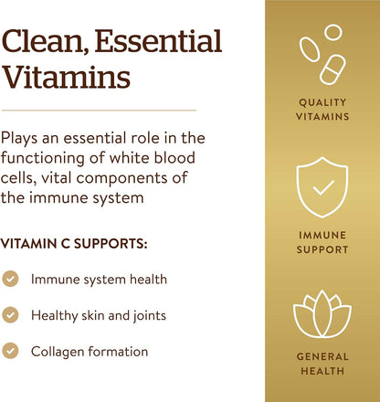 Solgar Vitamin C 1000 mg with Bioflavonoids – 100 Vegetable Capsules