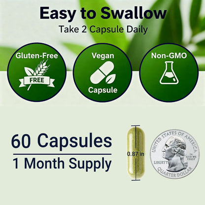 Sea Moss Black Seed Oil Ashwagandha Ginger - Advanced Irish Sea Moss Capsules All-in-One Supplement