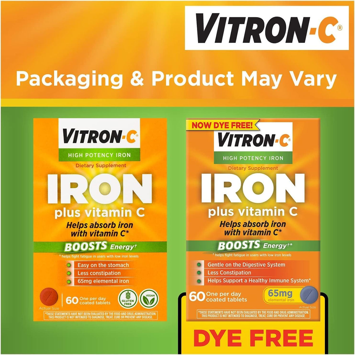 Vitron-C Coated Tablets 60 Tablets (Pack of 3) - görsel 3