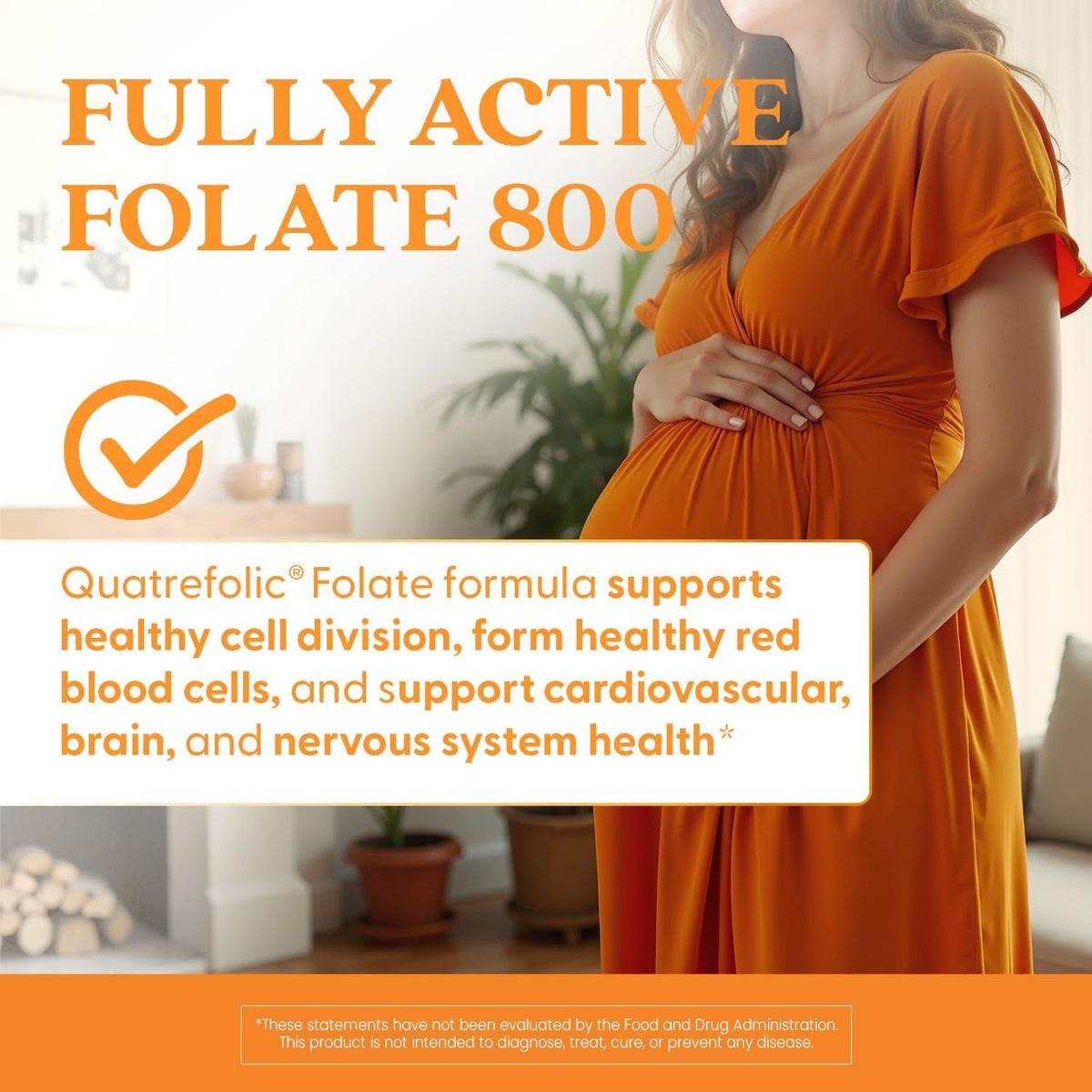 Doctor's Best Folate Supplement 800 mcg – Methylated Folate (5-MTHF) – Fully Active – 60 Vegan Capsules - görsel 6