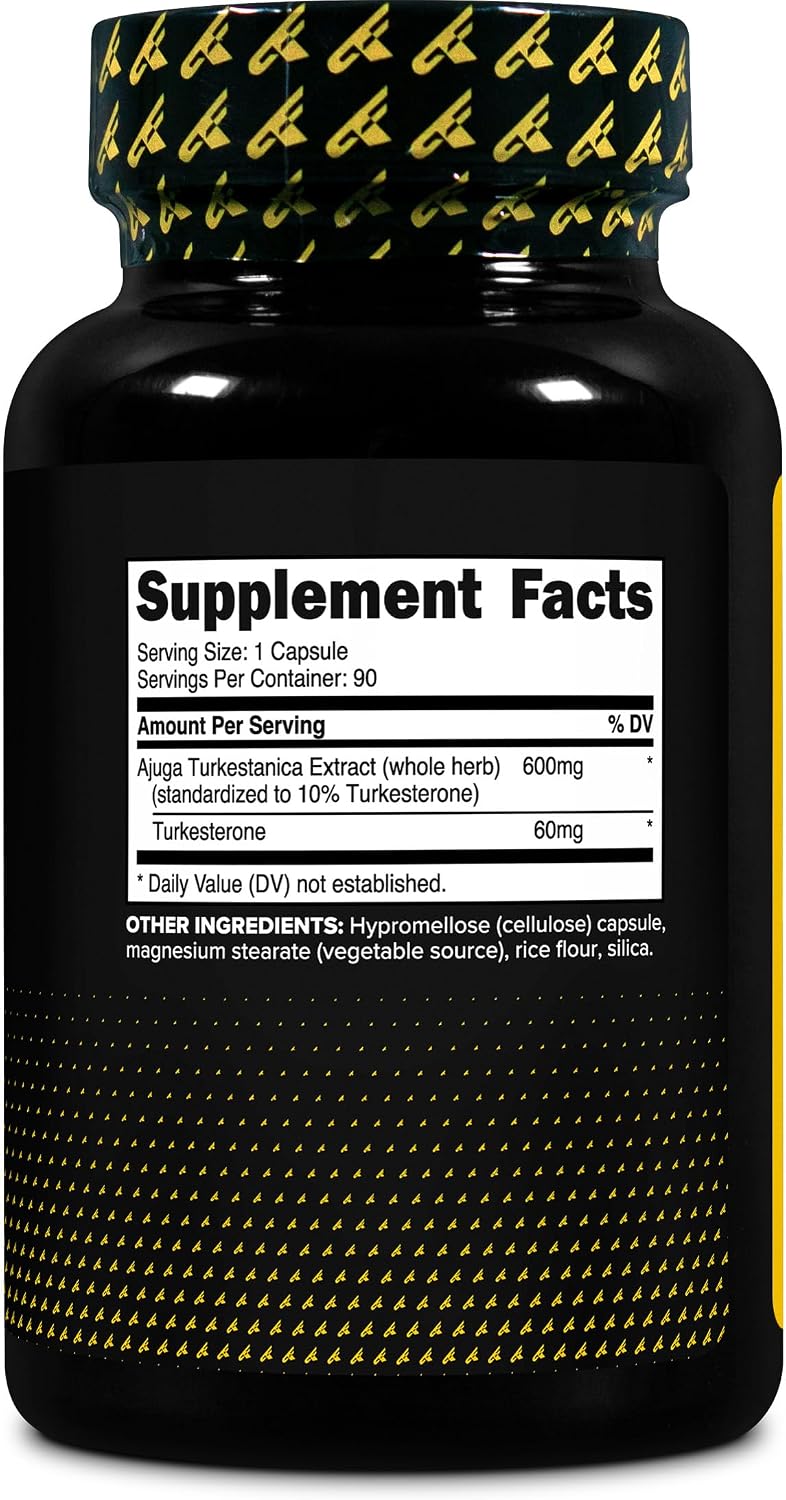Primaforce Turkesterone 600mg, 90 Capsules - Non-GMO & Gluten-free Supplement - görsel 4