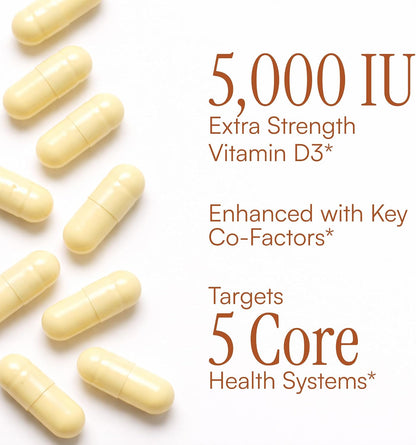 Purity Products Advanced D - Vitamin D3 Super Formula with K2, Zinc, Magnesium, Boron & Taurine - 60 Vegan Capsules
