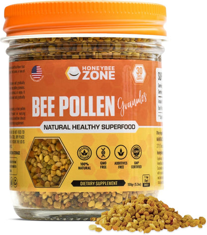 HONEYBEEZONE Raw Bee Pollen Granules 148g – 100% Natural Superfood