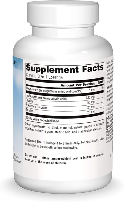 Source Naturals Serene Science GABA Calm Quick Dissolving Lozenges, Peppermint, 60 Lozenges