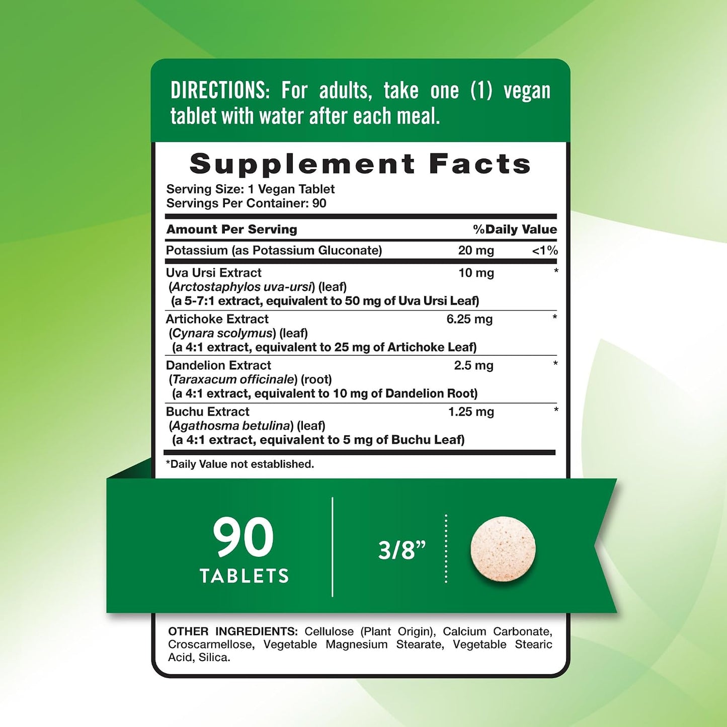 Nature's Truth Super Strength Water Pill with Potassium – 90 Tablets | Caffeine Free | Vegan, Non-GMO & Gluten-free - görsel 2