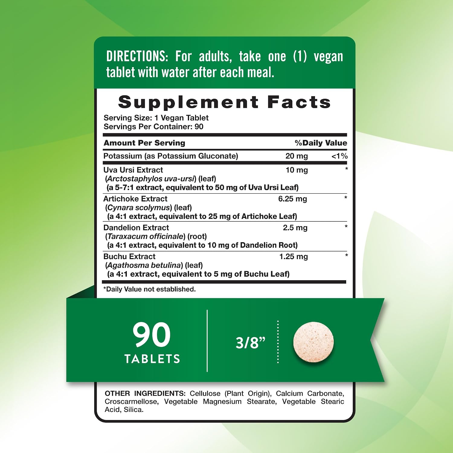 Nature's Truth Super Strength Water Pill with Potassium – 90 Tablets | Caffeine Free | Vegan, Non-GMO & Gluten-free - görsel 2