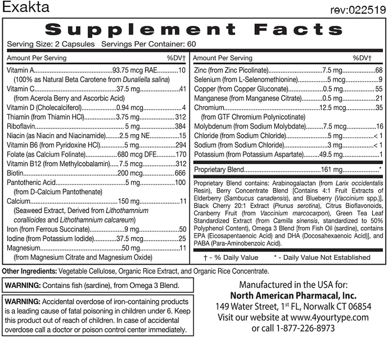 Exakta 120 Vegetarian Capsules by D'Adamo Personalized Nutrition - görsel 2