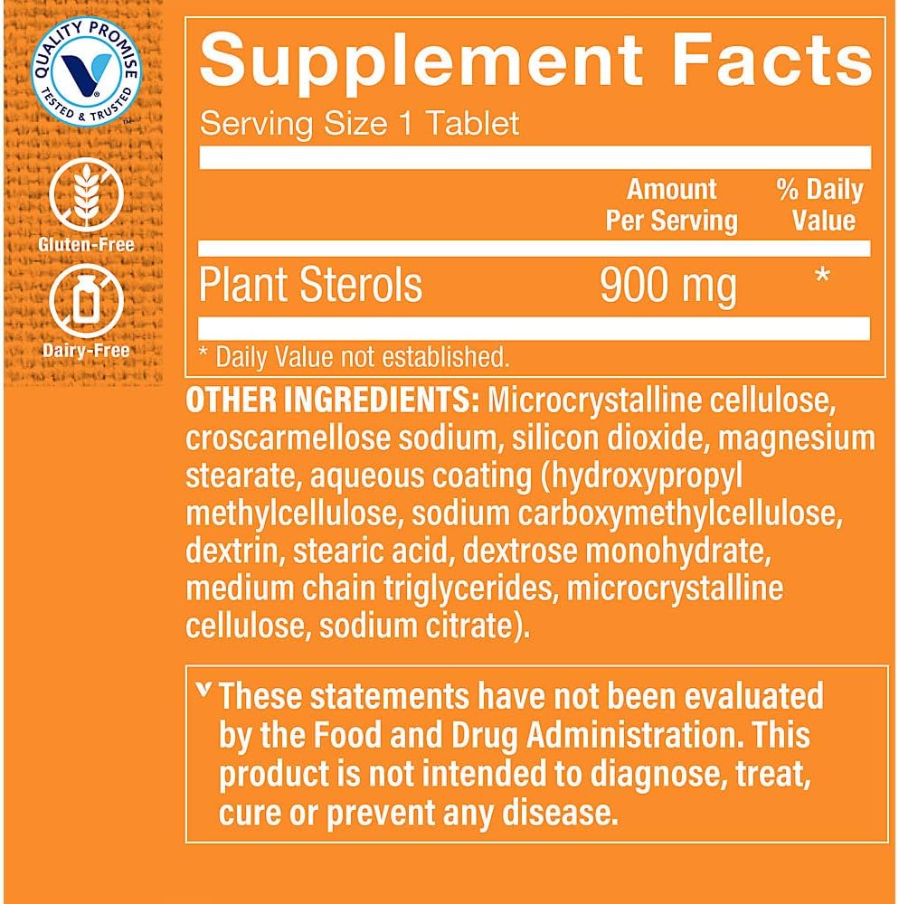 The Vitamin Shoppe Super Phytosterols 900mg, Supports Cardiovascular Health, 90 Tablets - görsel 2