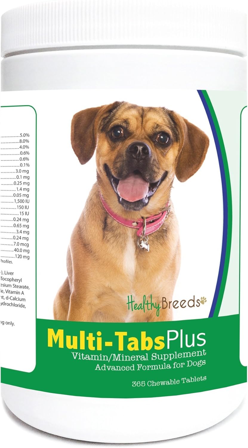 Healthy Breeds Puggle Multi-Tabs Plus Chewable Tablets 365 Count - görsel 1