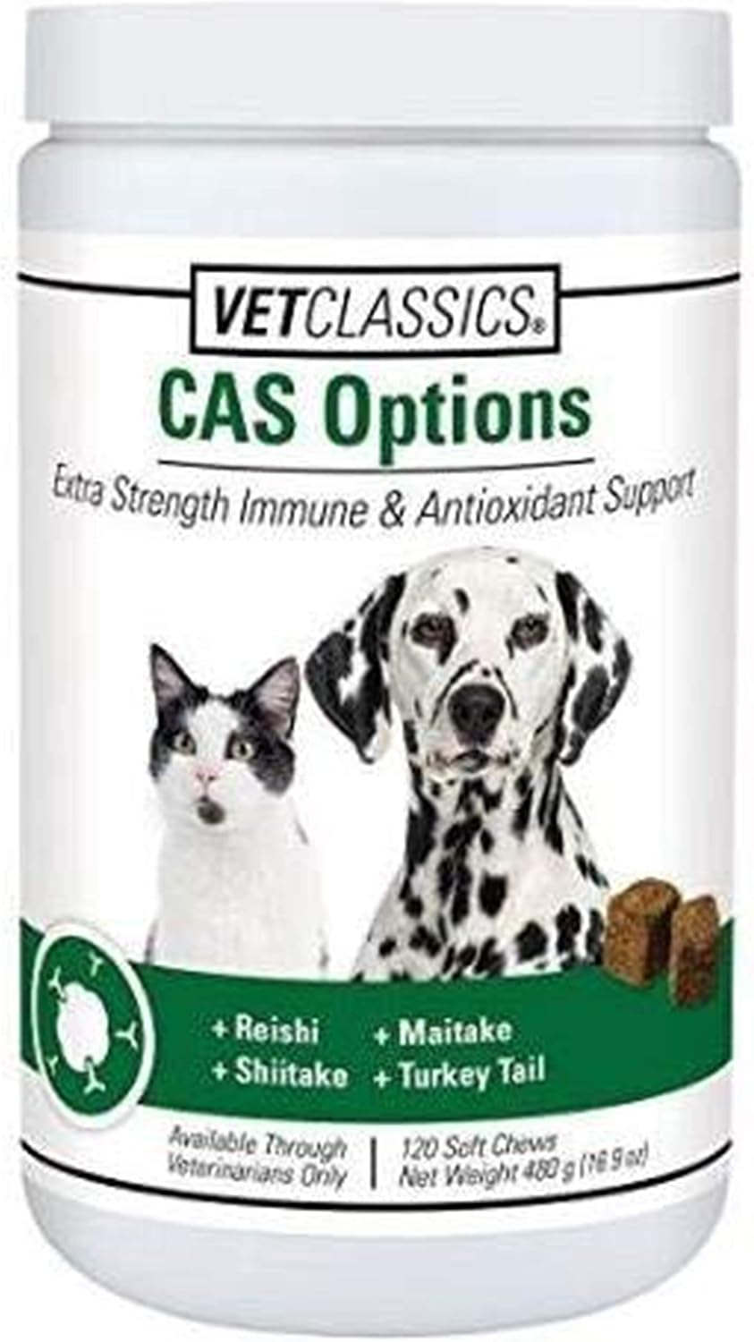 CAS Options Extra Strength Immune Support for Dogs, Cats – Pet Health Supplement, Dog Antioxidant Care – Extra-Strength Dog Supplement Formula – 120 Soft Chews - görsel 1