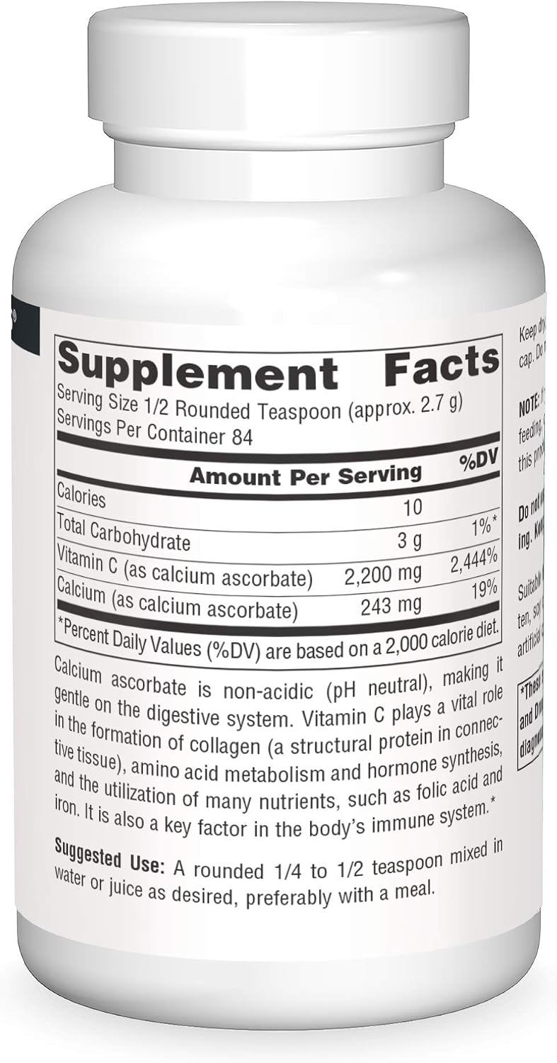 Source Naturals Calcium Ascorbate, Vitamin C Crystals - 227 g - görsel 3