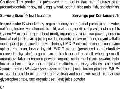 Standard Process Canine Renal Support – Dog Supplement for Kidney, Liver & Heart Health, 110 g Powder