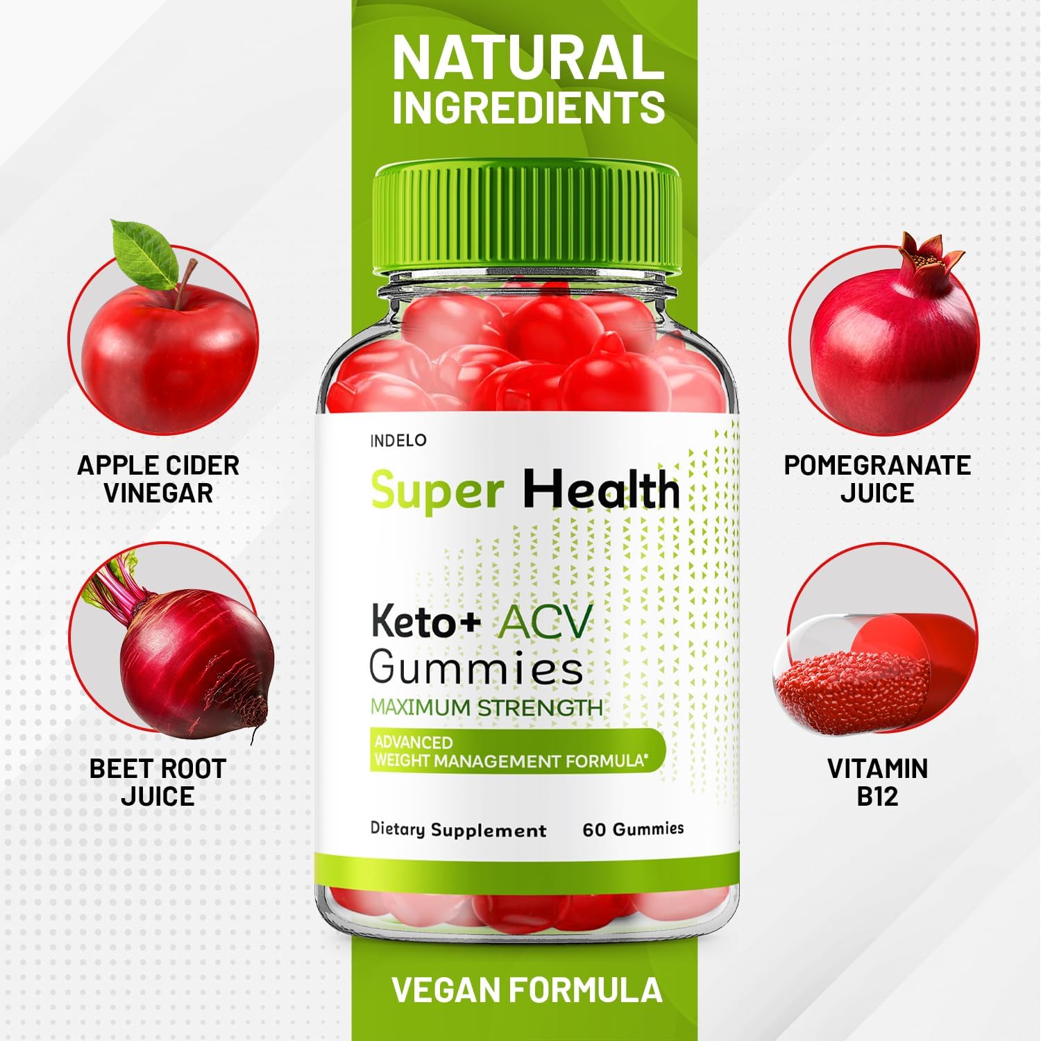 Super Health Keto ACV Gummies Maximum Strength (180 Gummies) - görsel 3