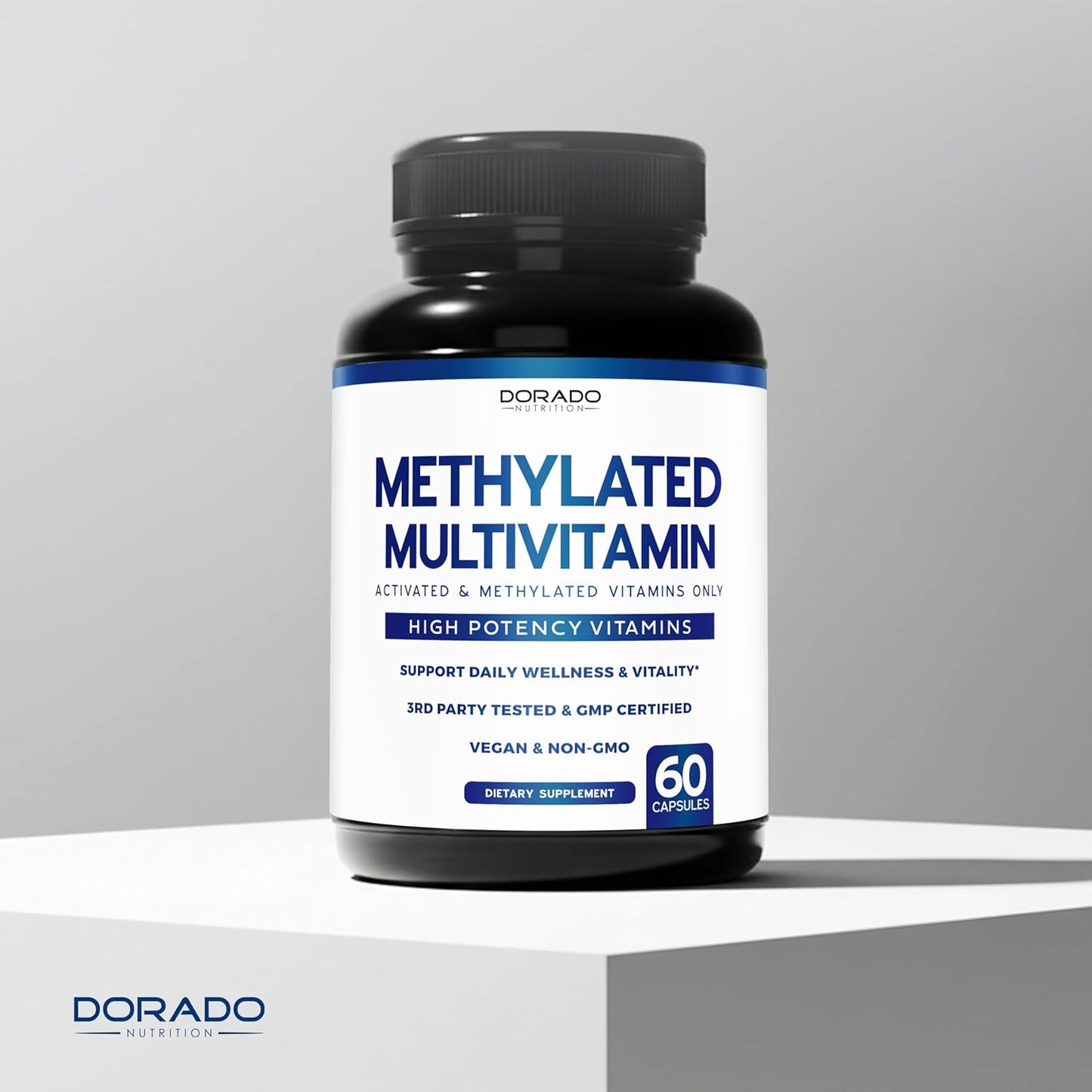 Methylated Multivitamin - Methylated B Complex with TMG and Methylfolate - Non-GMO, Gluten-free - 120 Capsules - görsel 5