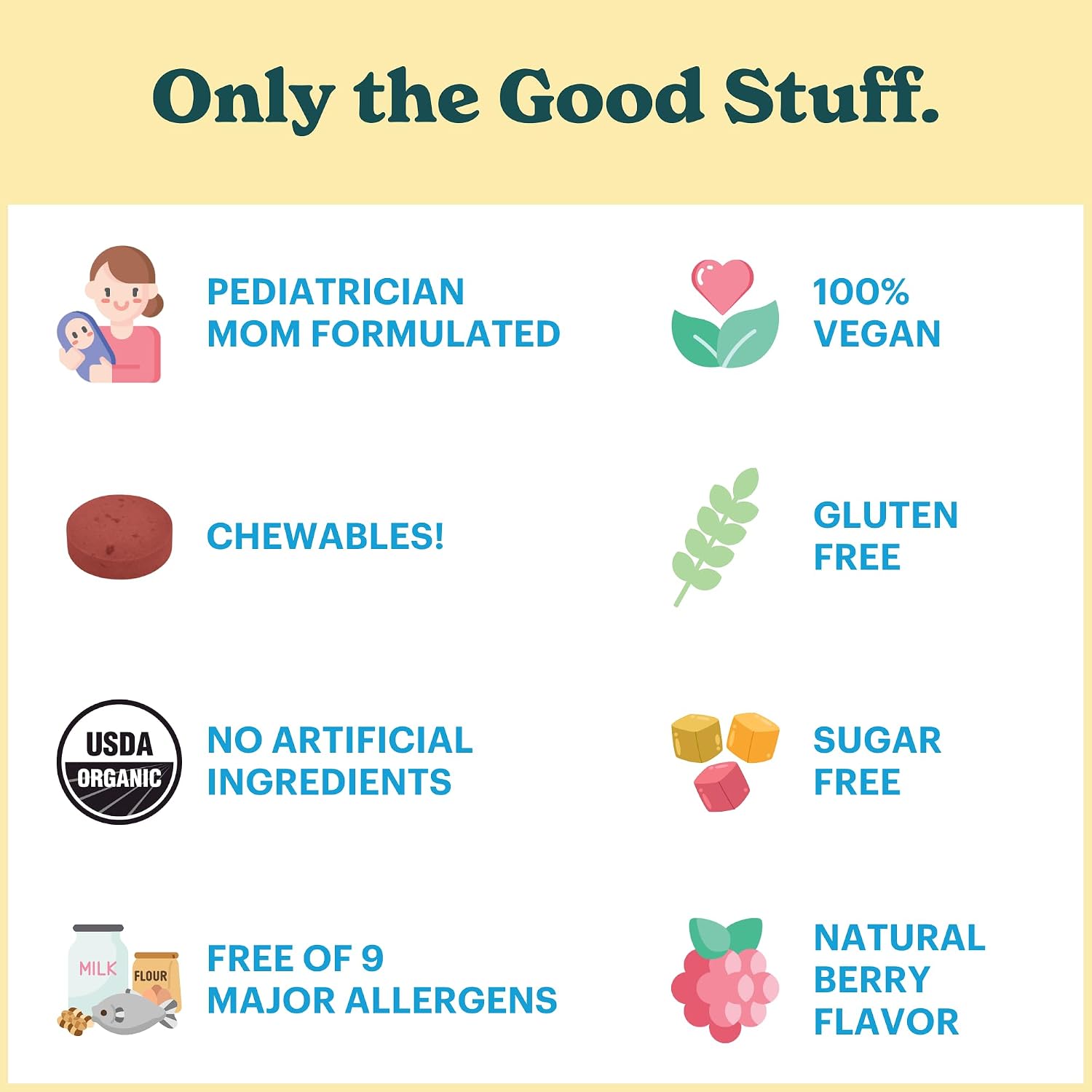 MamaDoc Rx Certified Organic Children & Teens Vitamin D3 Chewables - 800 IU - Sugar Free - Vegan - görsel 3
