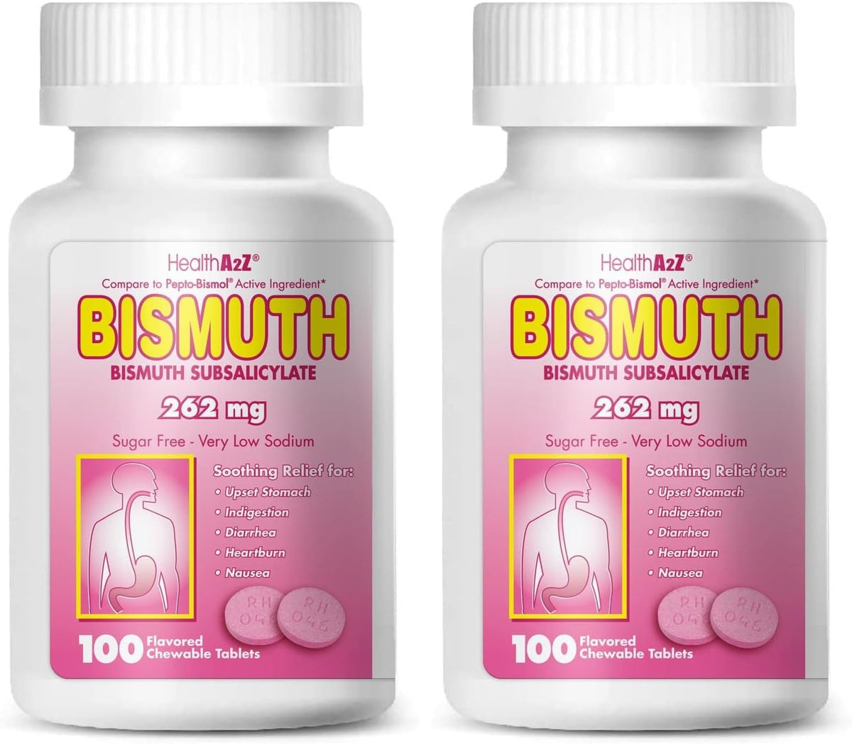 HealthA2Z® Bismuth | Bismuth Subsalicylate 262mg | Multi-Symptom Relief | (50 Count (Pack of 1)) - görsel 8