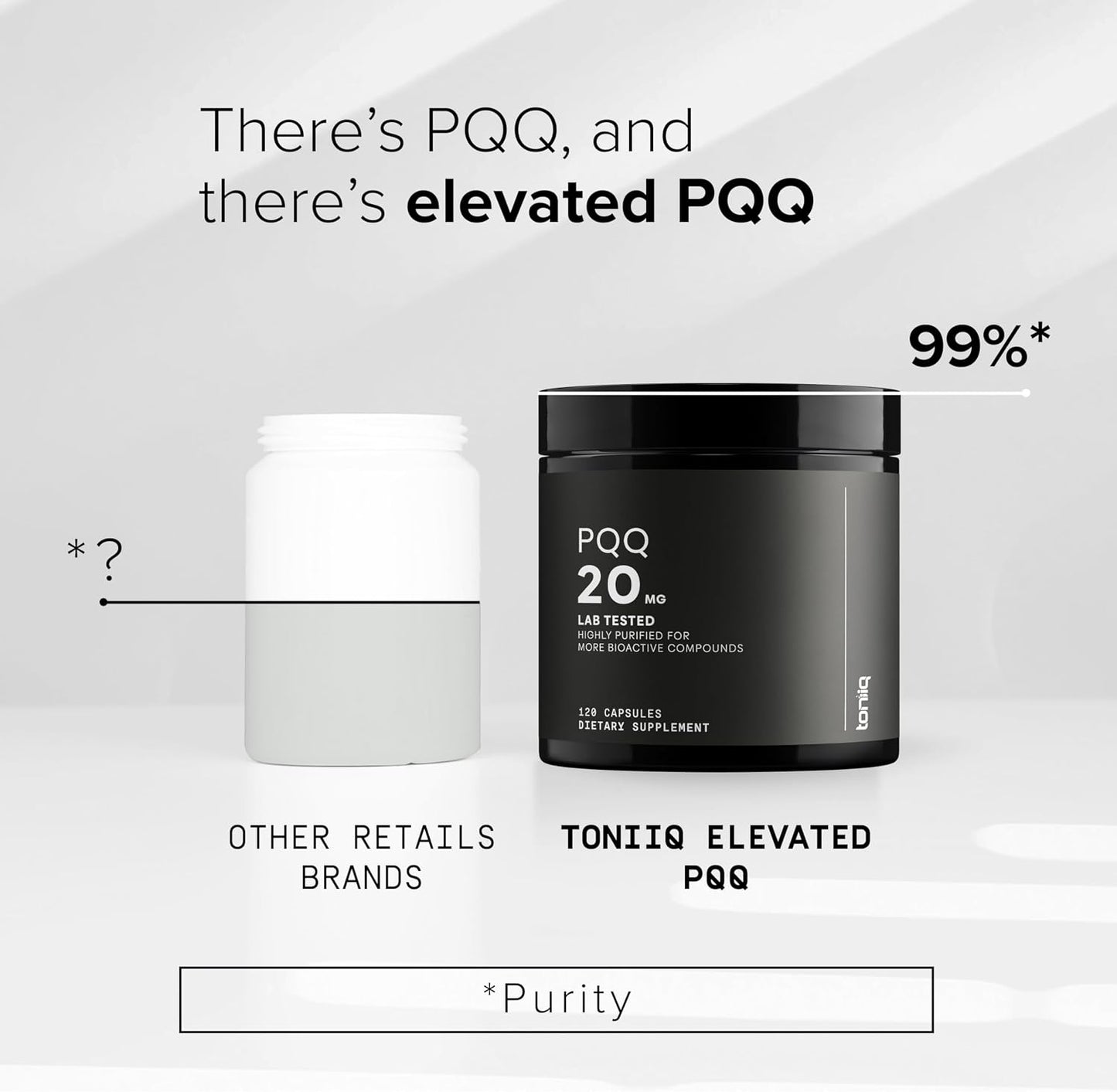 Toniiq PQQ 20mg - 99%+ Pure Pyrroloquinoline Quinone - 120 Vegetarian Capsules - görsel 3