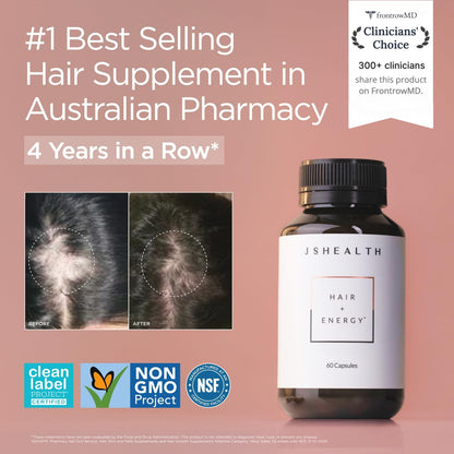 JSHealth Hair Growth Vitamins for Women - – Provides energy support: B vitamins in kelp contribute to normal – Image 2