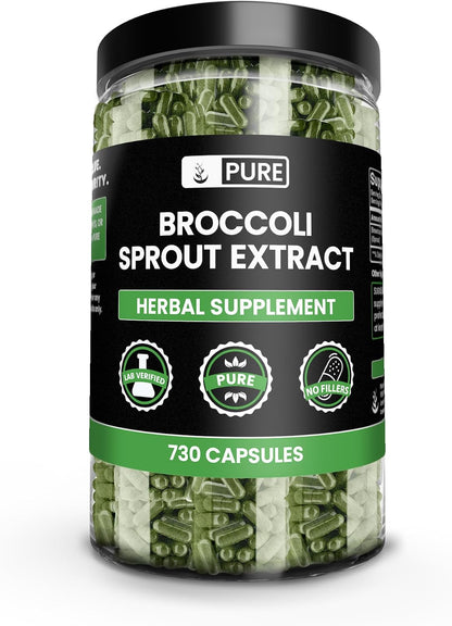 PURE ORIGINAL INGREDIENTS Broccoli Extract (365 Capsules) – No Fillers, Lab Verified