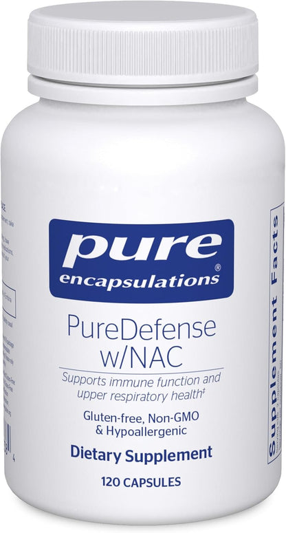 Pure Encapsulations PureDefence with NAC - Immune & Upper Respiratory Support, 120 Capsules