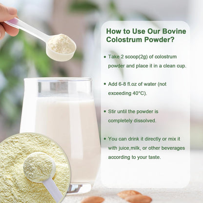 Bovine Colostrum Supplement Powder 50% IgG – Grass Fed, Non-GMO, Unflavoured (60 Servings)