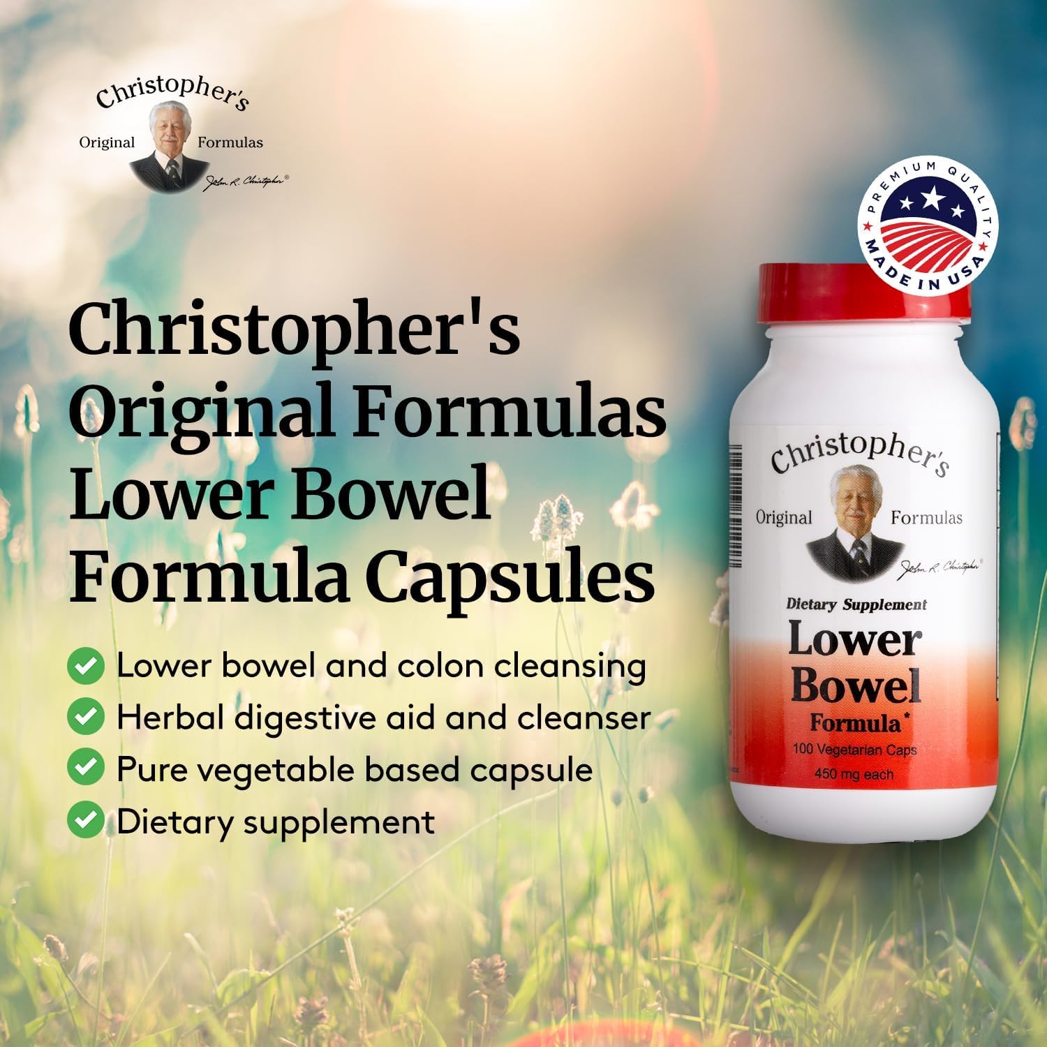 Christopher's Original Formulae Lower Bowel Formula 100 Vcaps - görsel 4