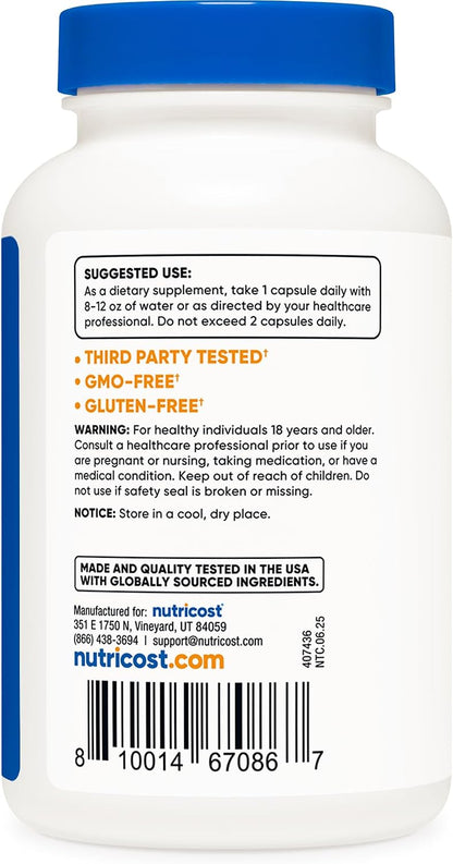 Nutricost Boron Capsules 5mg, 240 Vegetarian Capsules