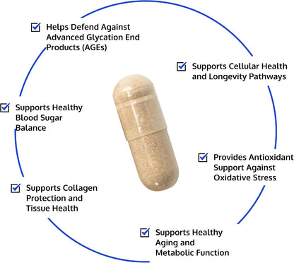 DRINK HRW AGELess Defence Ultimate Formulation – Supports Inhibition of Advanced Glycation End Products, Promotes Youthfulness (120 Tablets)