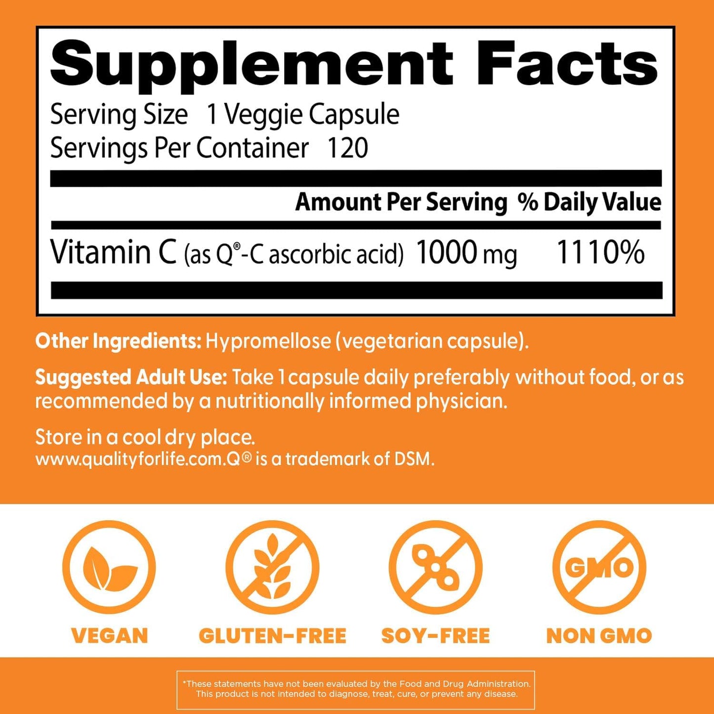 Doctor's Best Vitamin C 1000mg – 120 Vegan Capsules - görsel 3