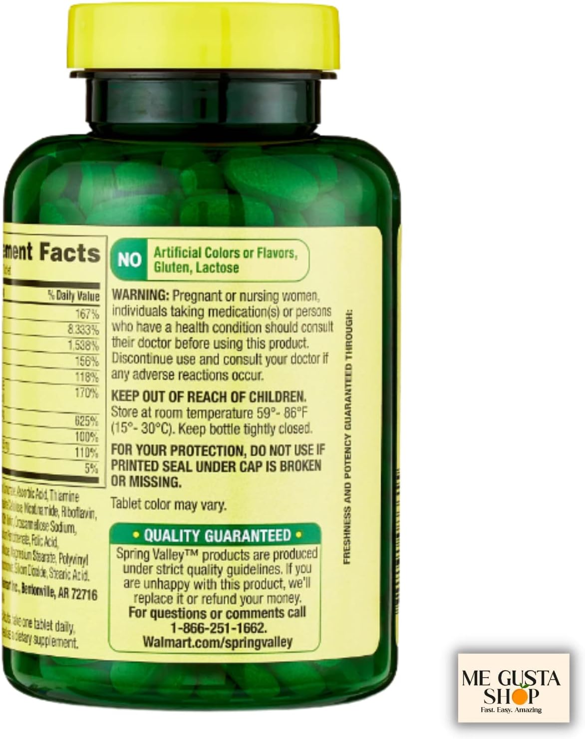 Spring Valley Super Vitamin B Complex Tablets, 500 Count (2-Pack) - görsel 4