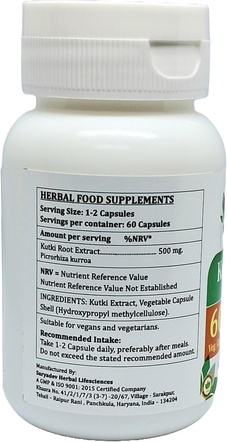 Satya Naturals Kutki Forte Capsule 500 mg - 60 Veg Capsules | Picrorhiza Kurroa Extract - görsel 2