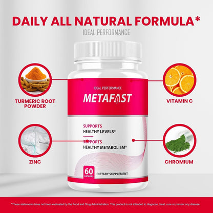 IDEAL PERFORMANCE (3 Pack) Metafast Pills Pastillas (180 Capsules)