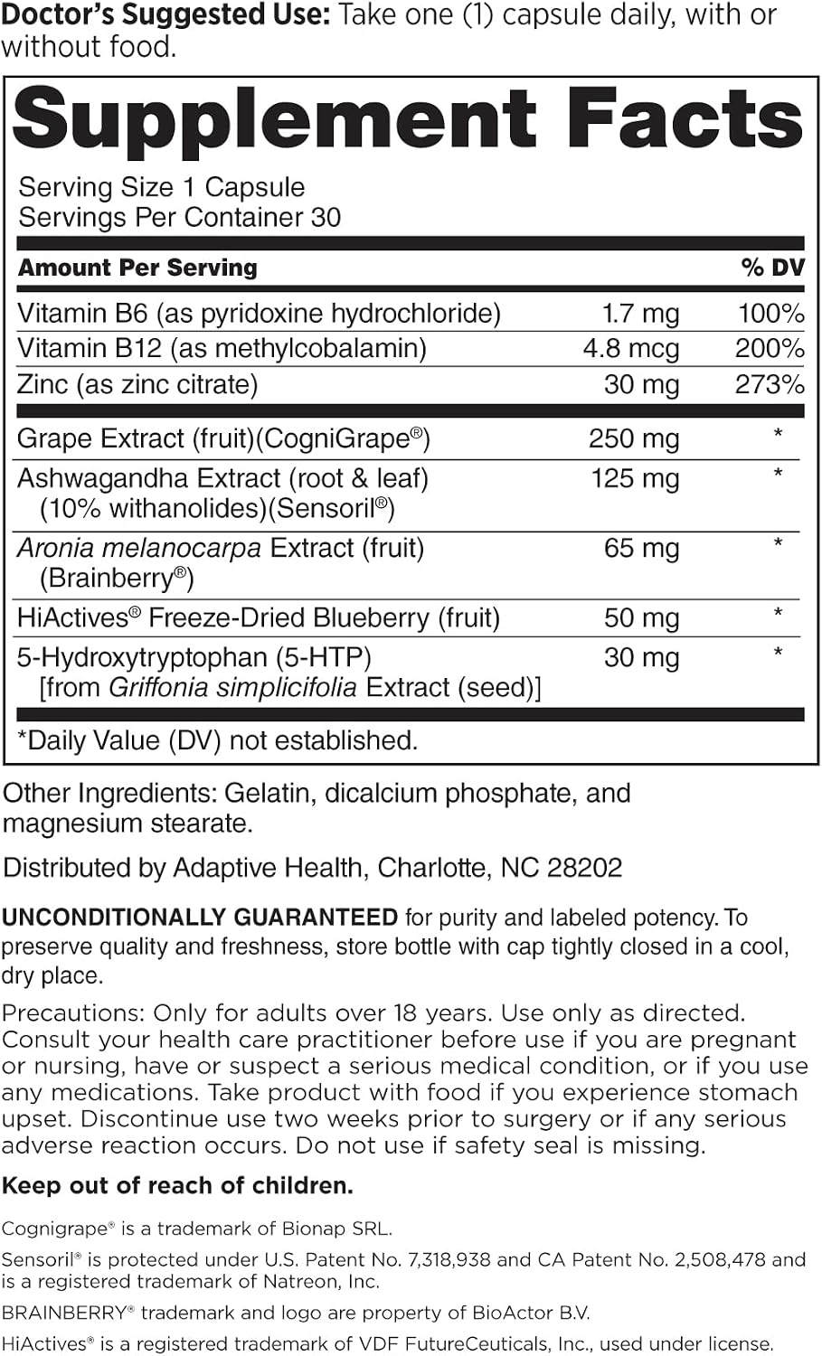 DOCTORS' PREFERRED Mindful Advantage Brain Supplements for Memory and Focus – Boost Memory, Mental Sharpness, Recall & Concentration – 30 Capsules - görsel 7