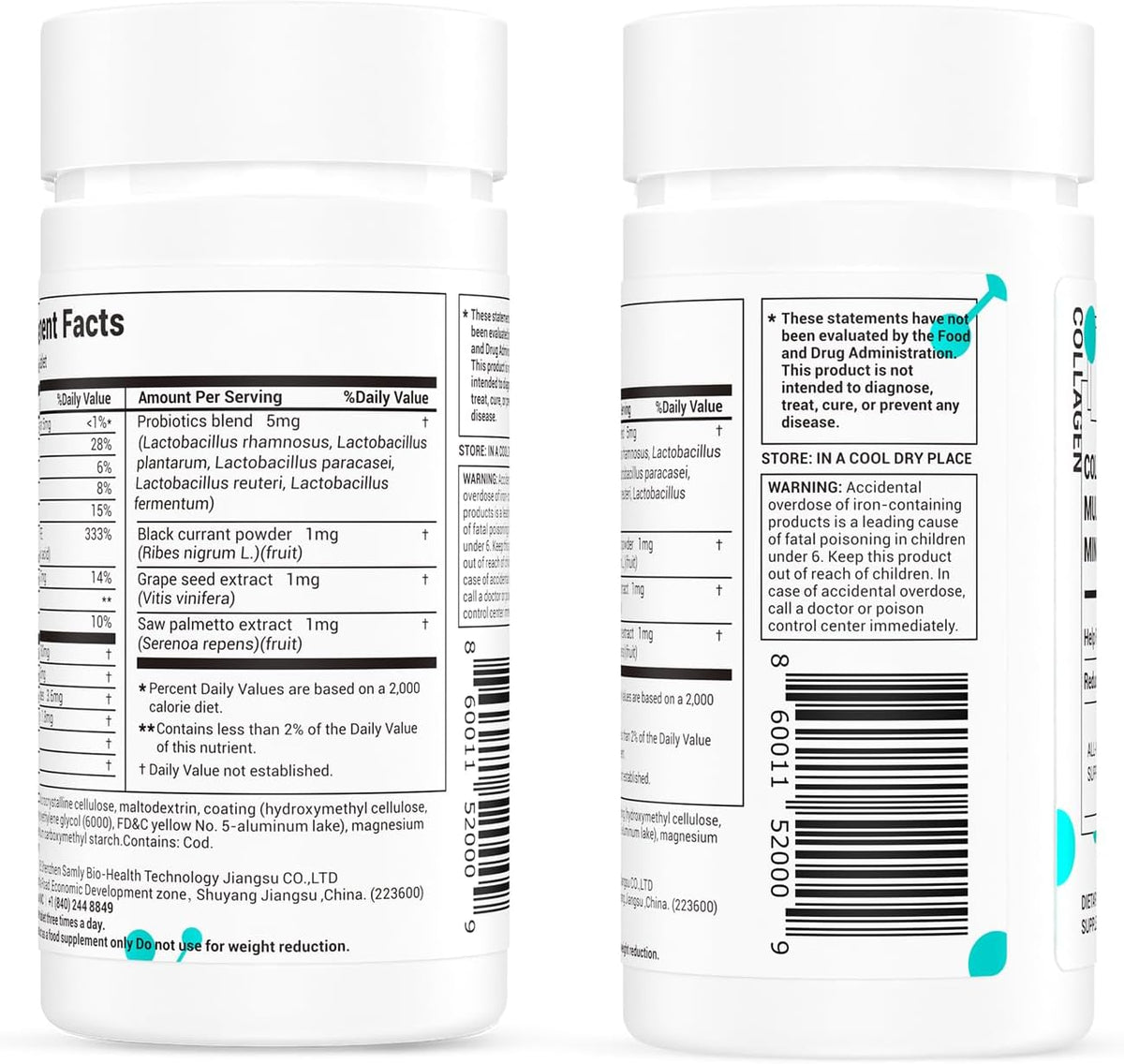 DrBioCare Collagen Peptides for Women, Beauty Vitamin and Mineral Supplement, Contains Vitamin D3, Probiotics, Vitamin B Complex, Vitamin E - 120 Tablets - görsel 8