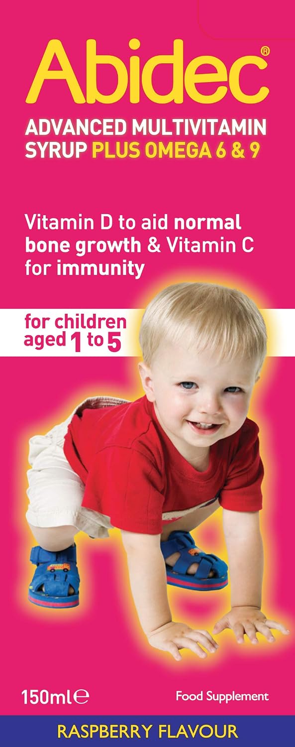 Abidec Kid Multivitamin Syrup with Vitamin D, Omega-6 & 9 – 150 ml - görsel 1