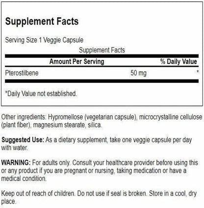 Swanson Pterostilbene 5 mg 30 Veg Caps