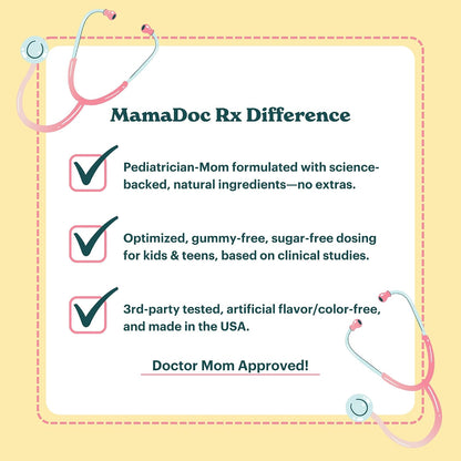 MamaDoc Rx Certified Organic Children & Teens Vitamin D3 Chewables - 800 IU - Sugar Free - Vegan