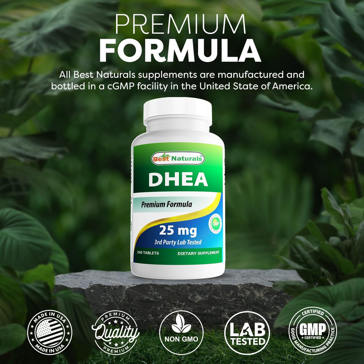 Best Naturals DHEA 25mg Supplement – Hormone Precursor – 240 Tablets - görsel 5