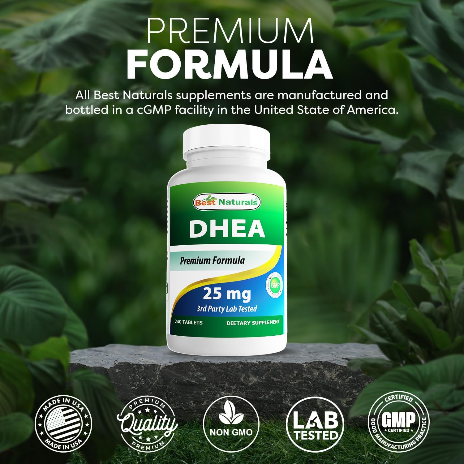 Best Naturals DHEA 25mg Supplement – Hormone Precursor – 240 Tablets - görsel 5