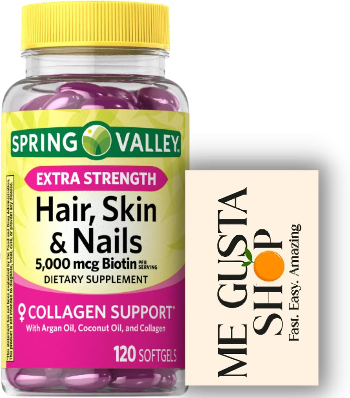 Extra Strength Hair, Skin and Nails – Hair health: Biotin contributes to normal hair, helping maintain strength – Image 1