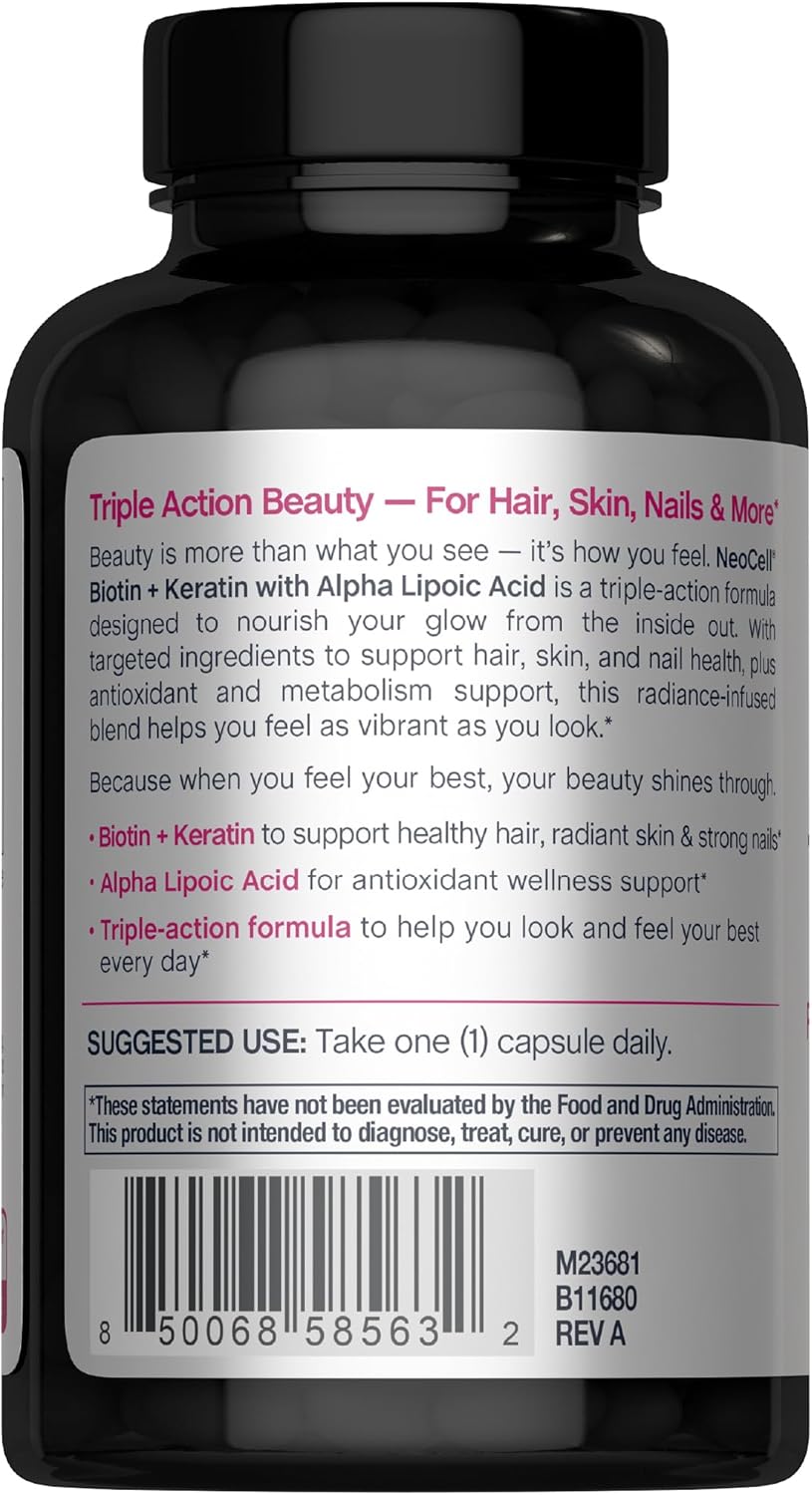 NeoCell Biotin Complex Hair, Skin & Nails, 90 Capsules - görsel 3