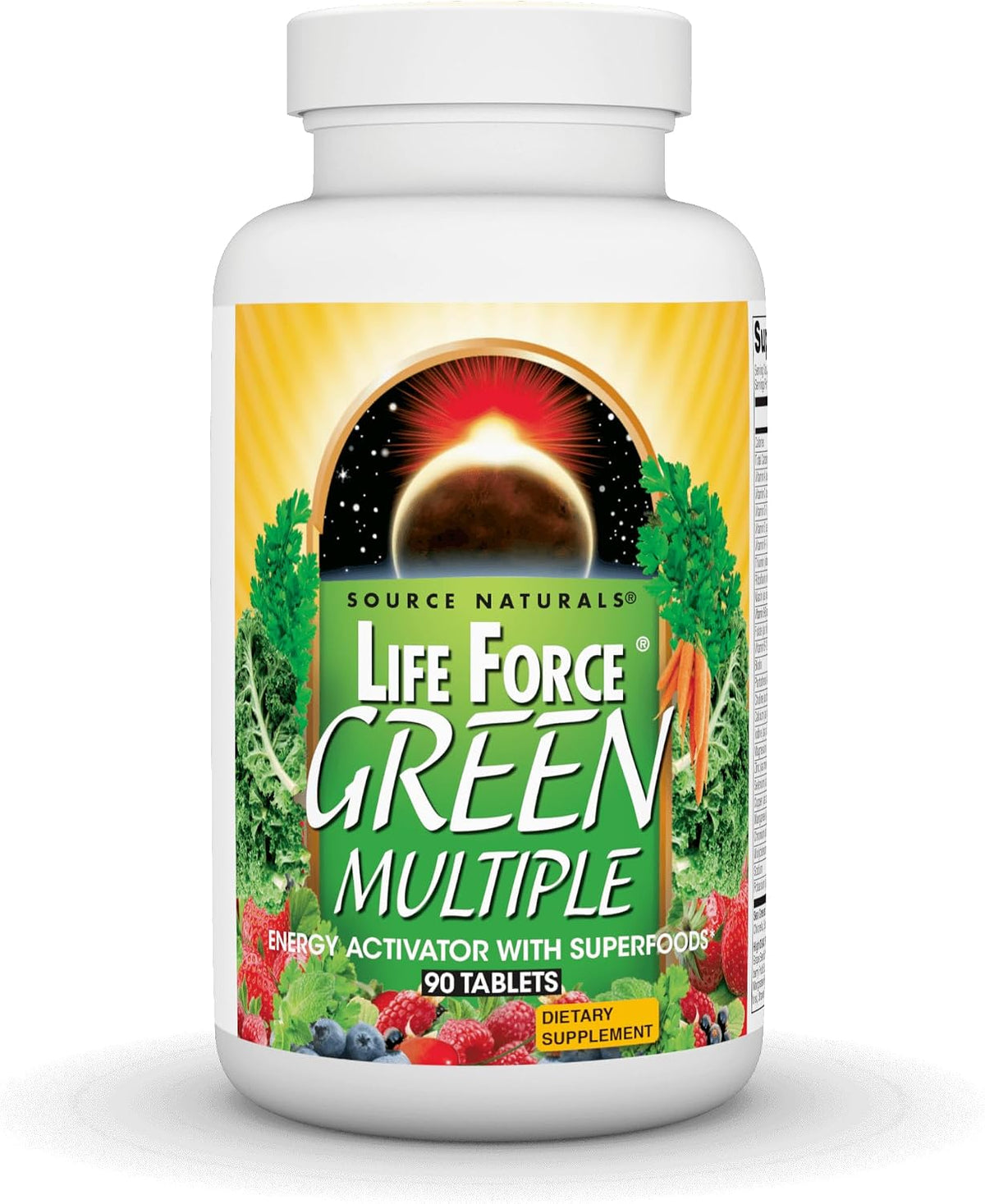 Source Naturals Life Force Green Multiple, Energy Activator with Superfoods* - 90 Tablets - görsel 1